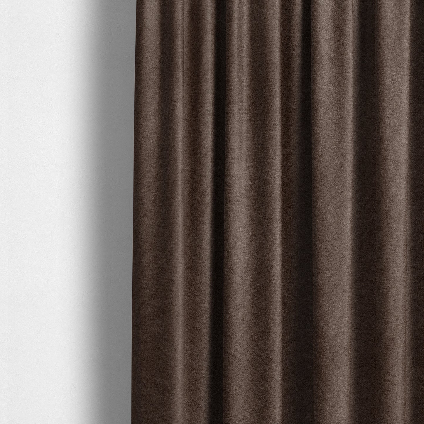 Dhaka Plain Suede Brown Colour Upholstery Fabric CTR-1921 - Made To Measure Curtains