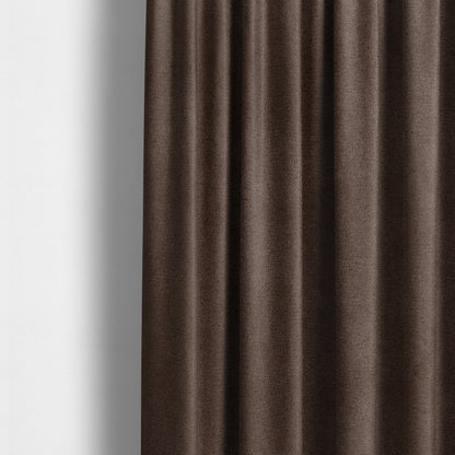 Dhaka Plain Suede Brown Colour Upholstery Fabric CTR-1921 - Made To Measure Curtains