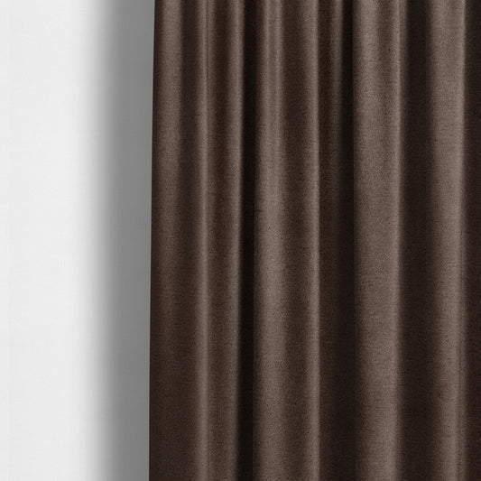 Dhaka Plain Suede Brown Colour Upholstery Fabric CTR-1921 - Made To Measure Curtains