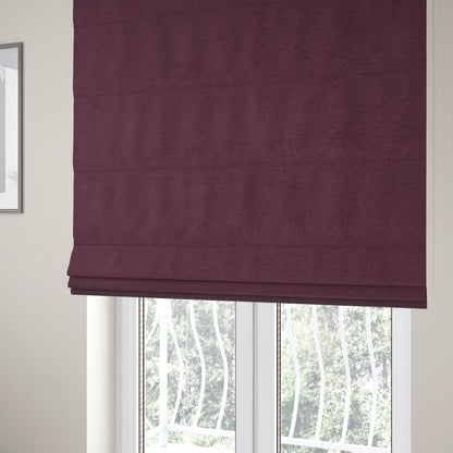 Dhaka Plain Suede Mulberry Colour Upholstery Fabric CTR-1922 - Roman Blinds