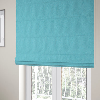 Dhaka Plain Suede Sky Blue Colour Upholstery Fabric CTR-1928 - Roman Blinds