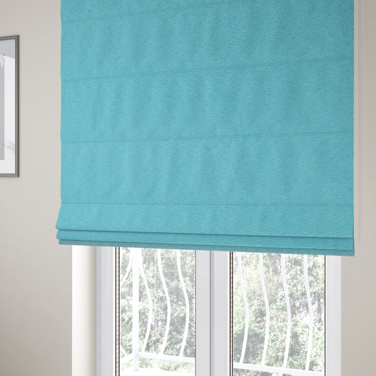 Dhaka Plain Suede Sky Blue Colour Upholstery Fabric CTR-1928 - Roman Blinds