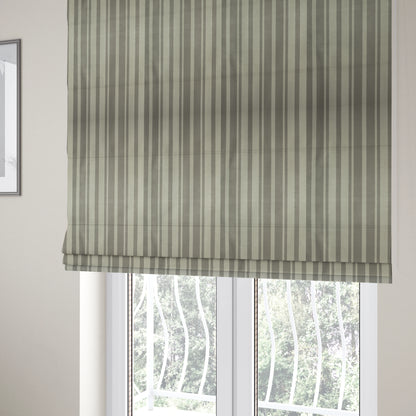 Oman Printed Velour Velvet Stripe Pattern Beige Colour Upholstery Fabric CTR-1932 - Roman Blinds