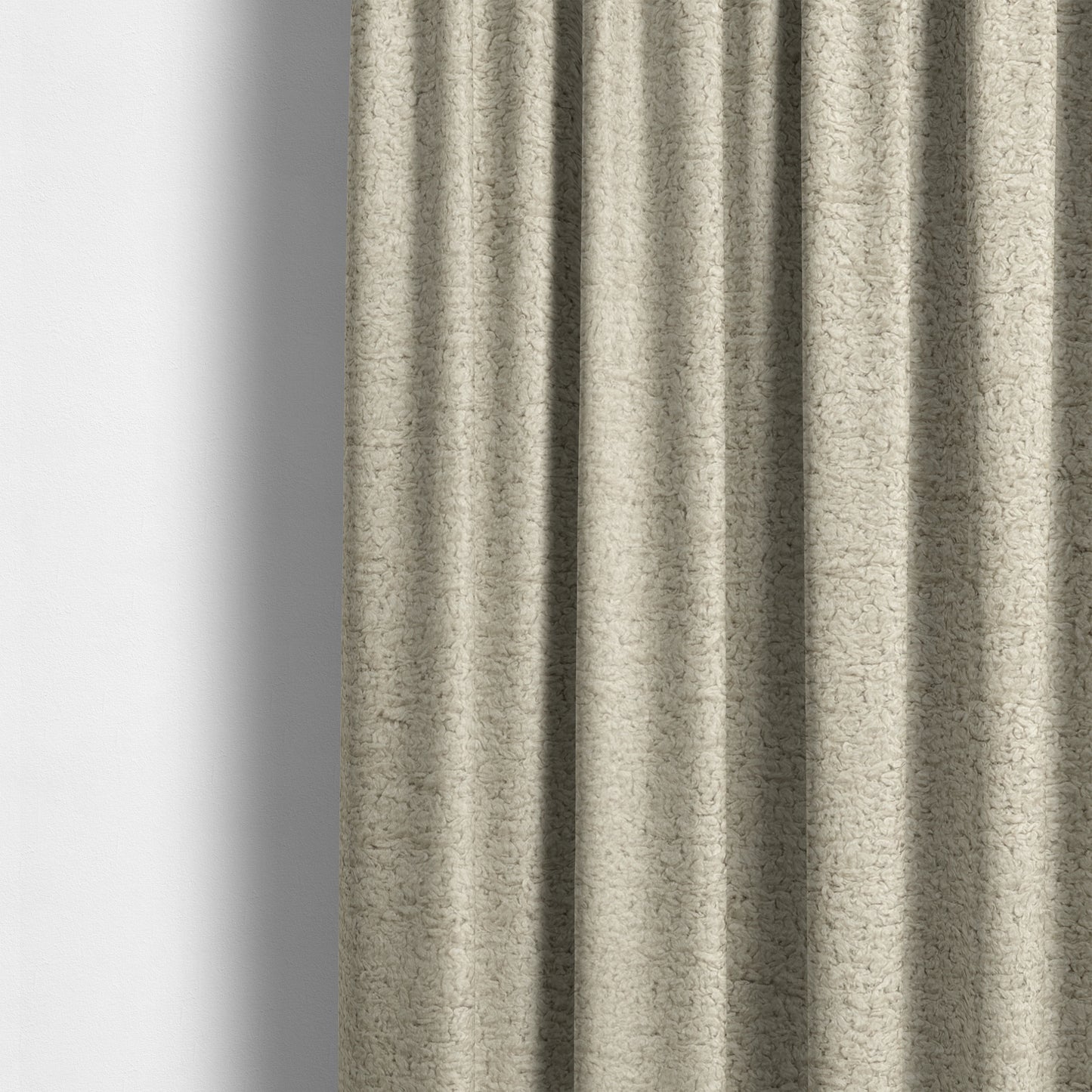 Berlin Boucle Textured Chenille Beige Colour Upholstery Fabric CTR-1940 - Made To Measure Curtains