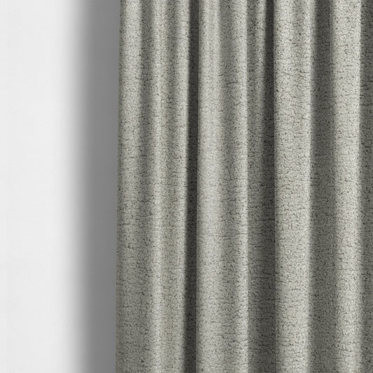 Berlin Boucle Textured Chenille Cloud Grey Colour Upholstery Fabric CTR-1942 - Made To Measure Curtains