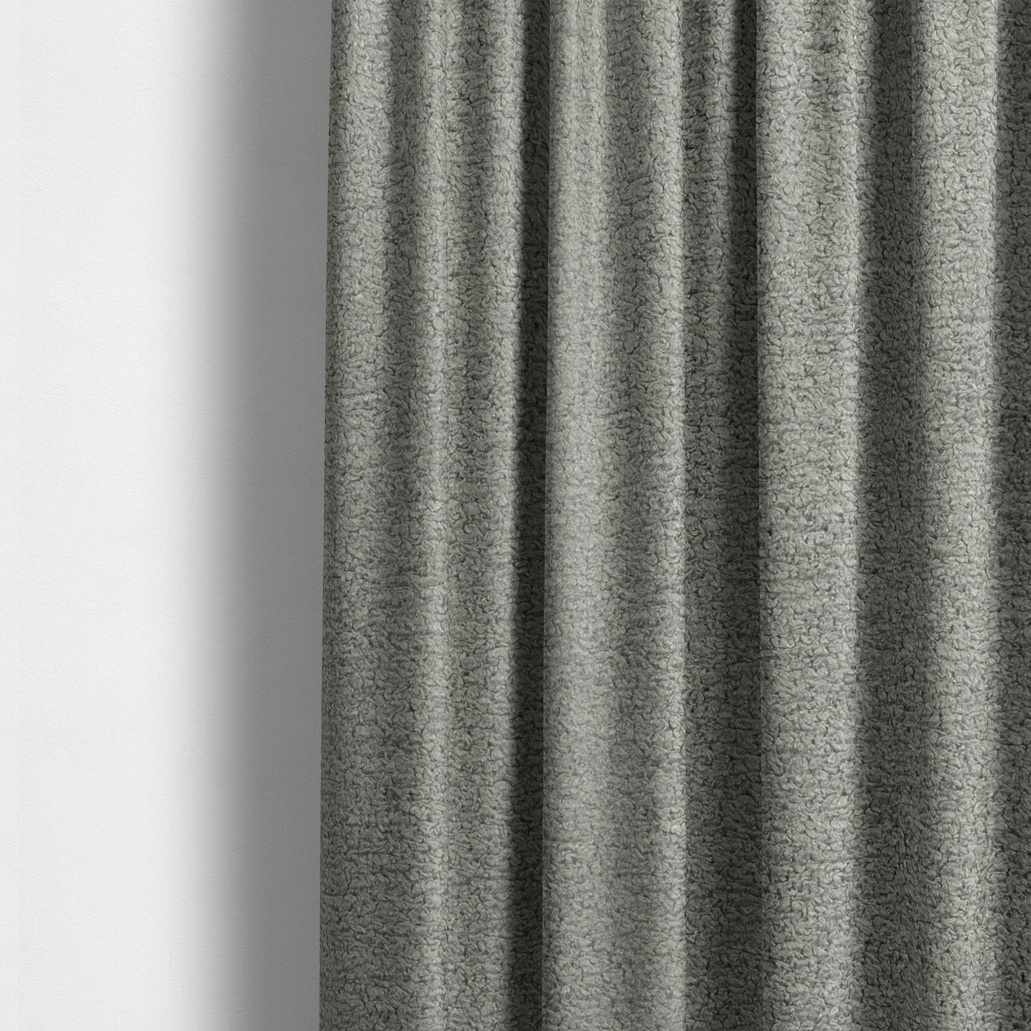 Berlin Boucle Textured Chenille Fossil Grey Colour Upholstery Fabric CTR-1943 - Made To Measure Curtains