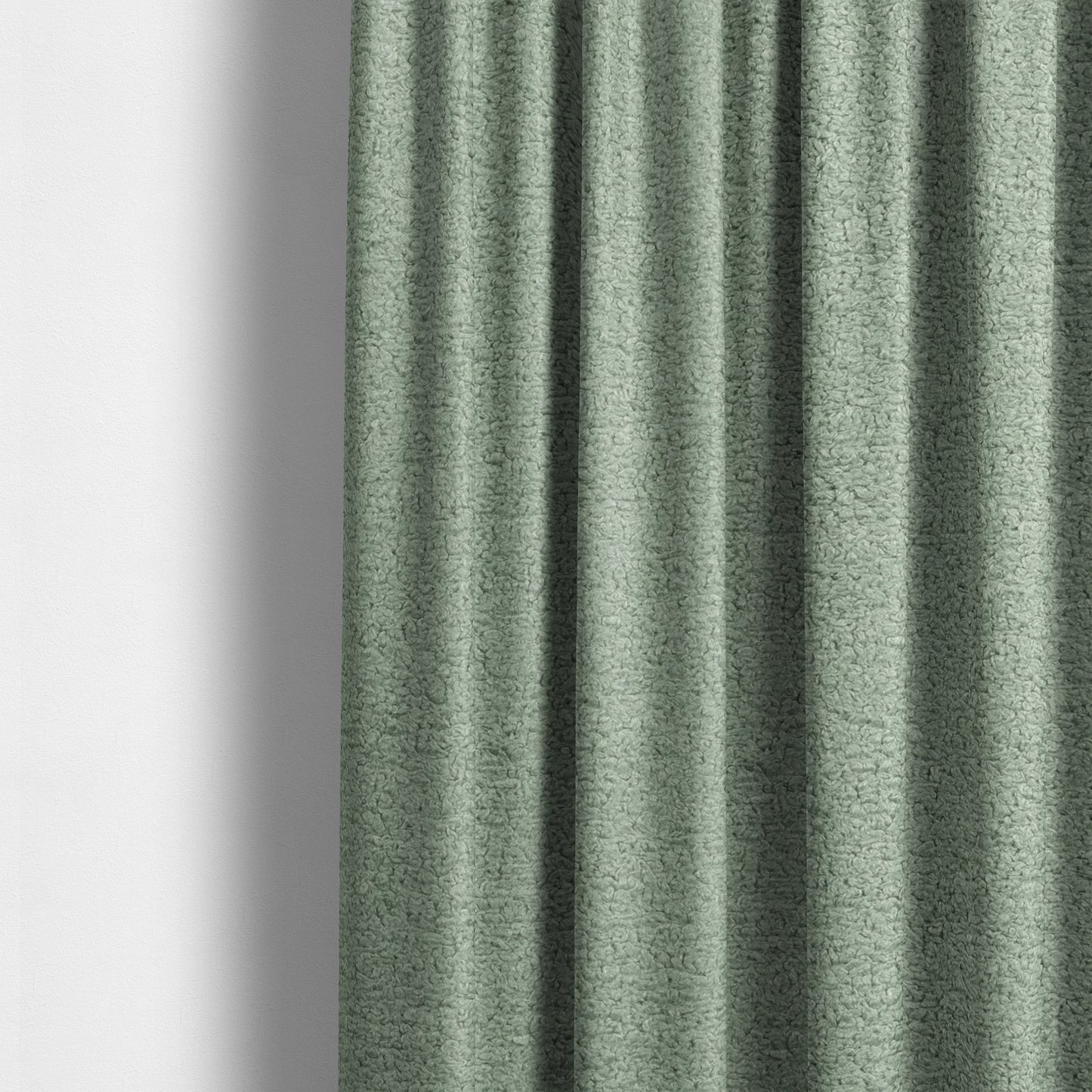 Berlin Boucle Textured Chenille Mint Green Colour Upholstery Fabric CTR-1945 - Made To Measure Curtains