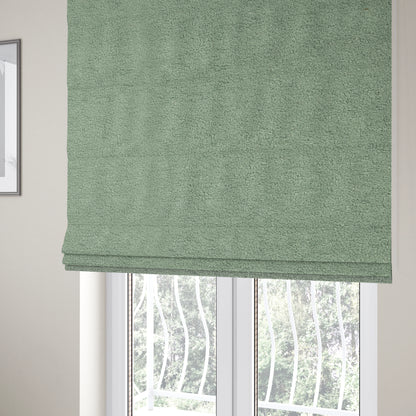 Berlin Boucle Textured Chenille Mint Green Colour Upholstery Fabric CTR-1945 - Roman Blinds