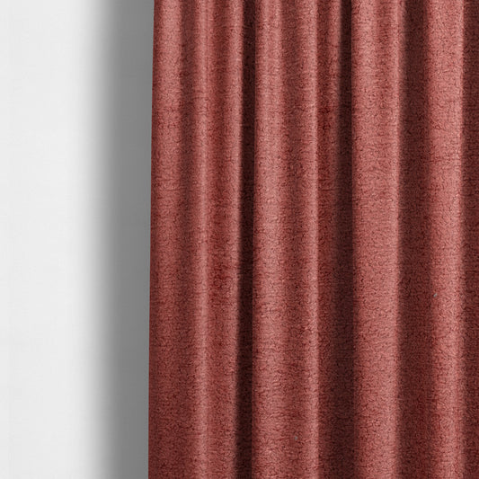 Berlin Boucle Textured Chenille Crimson Red Colour Upholstery Fabric CTR-1952 - Made To Measure Curtains