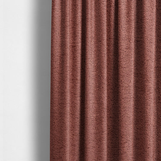 Berlin Boucle Textured Chenille Burgundy Red Colour Upholstery Fabric CTR-1953 - Made To Measure Curtains