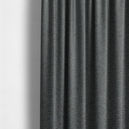 Berlin Boucle Textured Chenille Charcoal Grey Colour Upholstery Fabric CTR-1956 - Made To Measure Curtains