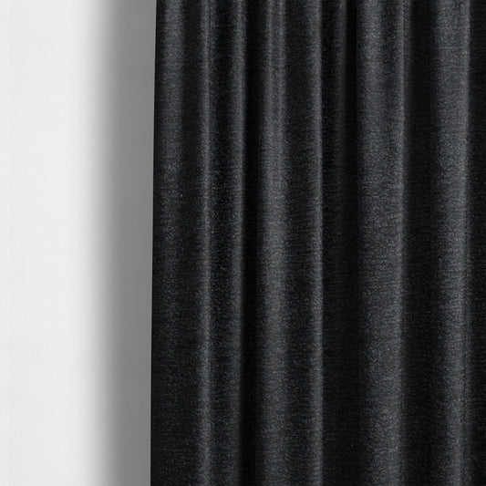 Berlin Boucle Textured Chenille Black Colour Upholstery Fabric CTR-1957 - Made To Measure Curtains