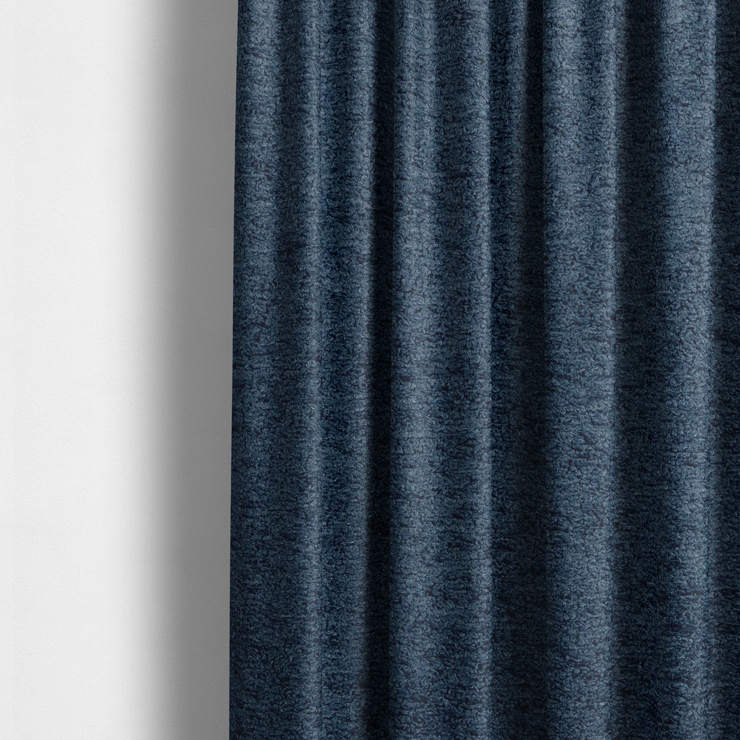 Berlin Boucle Textured Chenille Navy Blue Colour Upholstery Fabric CTR-1958 - Made To Measure Curtains