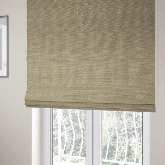 Potosi Weave Textured Chenille Beige Colour Upholstery Fabric CTR-1968 - Roman Blinds