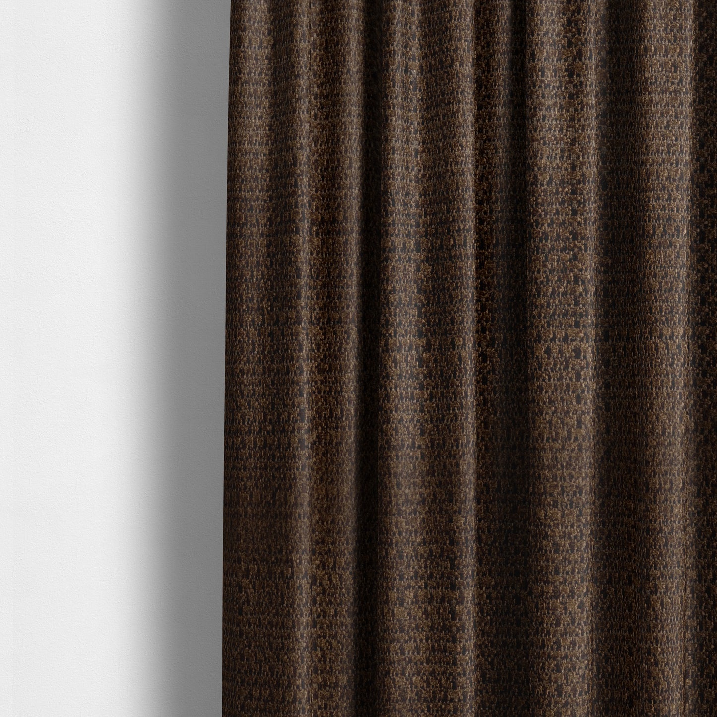 Potosi Weave Textured Chenille Chocolate Brown Colour Upholstery Fabric CTR-1970 - Made To Measure Curtains