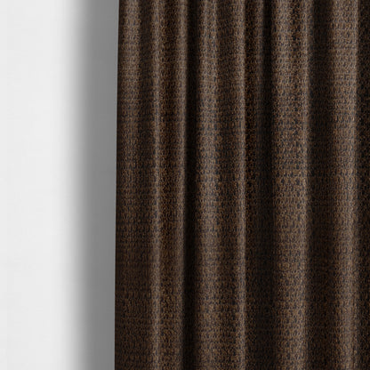 Potosi Weave Textured Chenille Chocolate Brown Colour Upholstery Fabric CTR-1970 - Made To Measure Curtains