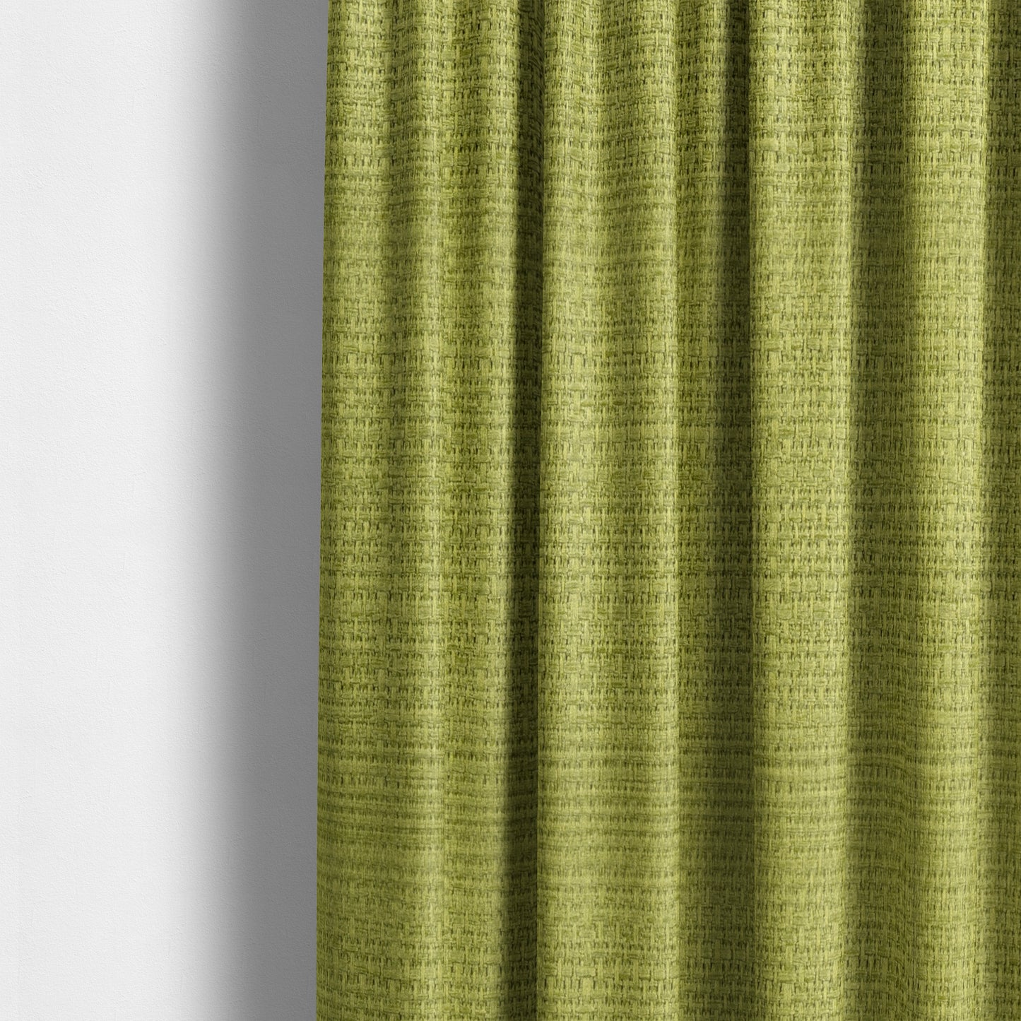 Potosi Weave Textured Chenille Green Colour Upholstery Fabric CTR-1971 - Made To Measure Curtains