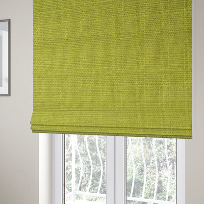 Potosi Weave Textured Chenille Green Colour Upholstery Fabric CTR-1971 - Roman Blinds