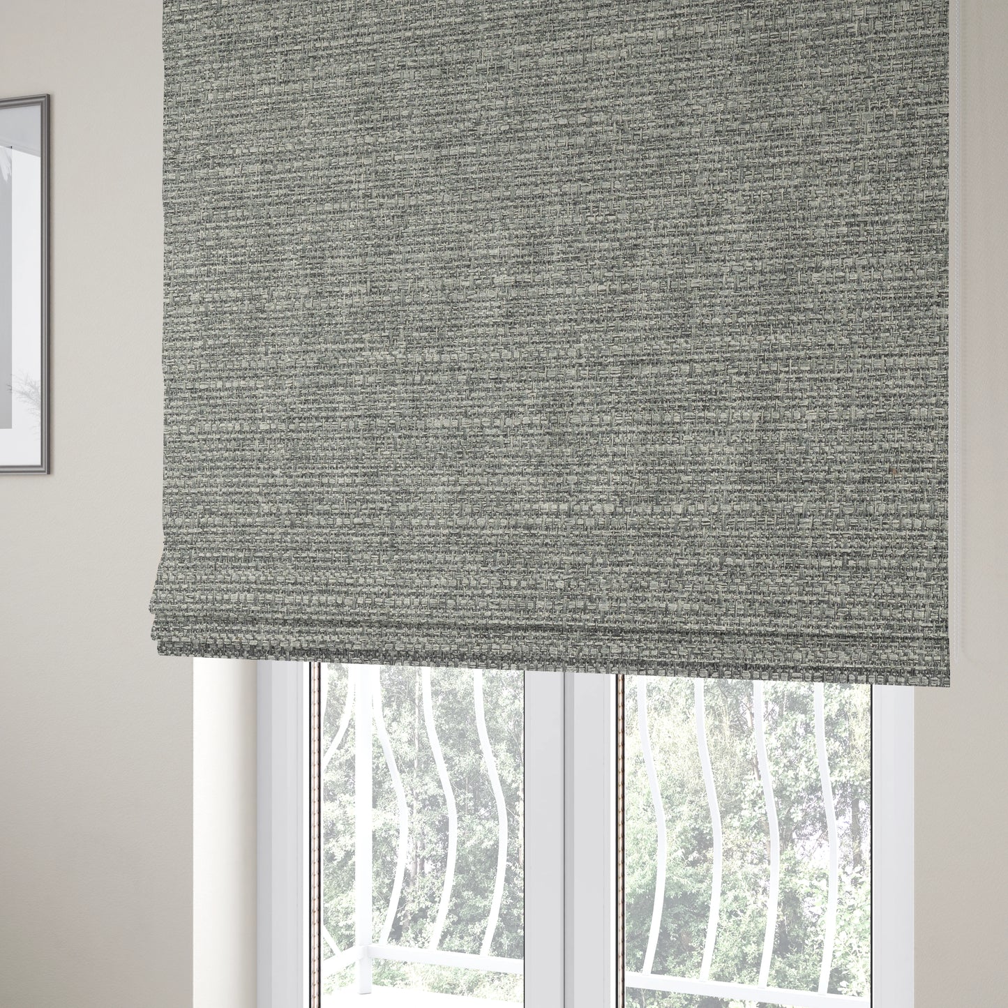 Potosi Weave Textured Chenille Grey Colour Upholstery Fabric CTR-1973 - Roman Blinds