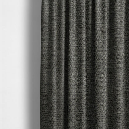 Potosi Weave Textured Chenille Black Colour Upholstery Fabric CTR-1974 - Made To Measure Curtains