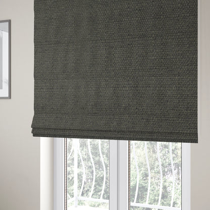 Potosi Weave Textured Chenille Black Colour Upholstery Fabric CTR-1974 - Roman Blinds