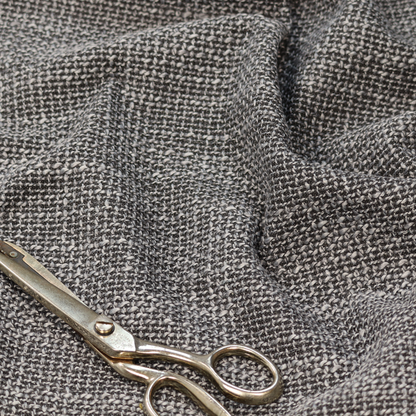 Alabama Durable Woven Hopsack Upholstery Fabric Dark Grey Colour CTR-1975 - Handmade Cushions