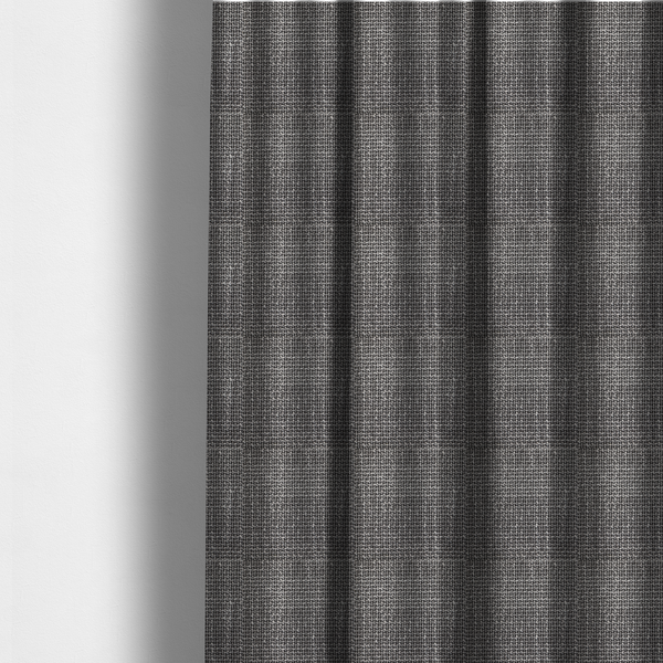 Alabama Durable Woven Hopsack Upholstery Fabric Dark Grey Colour CTR-1975 - Made To Measure Curtains