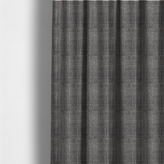 Alabama Durable Woven Hopsack Upholstery Fabric Dark Grey Colour CTR-1975 - Made To Measure Curtains