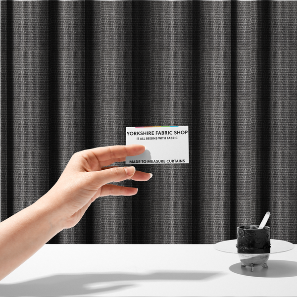 Alabama Durable Woven Hopsack Upholstery Fabric Dark Grey Colour CTR-1975 - Made To Measure Curtains