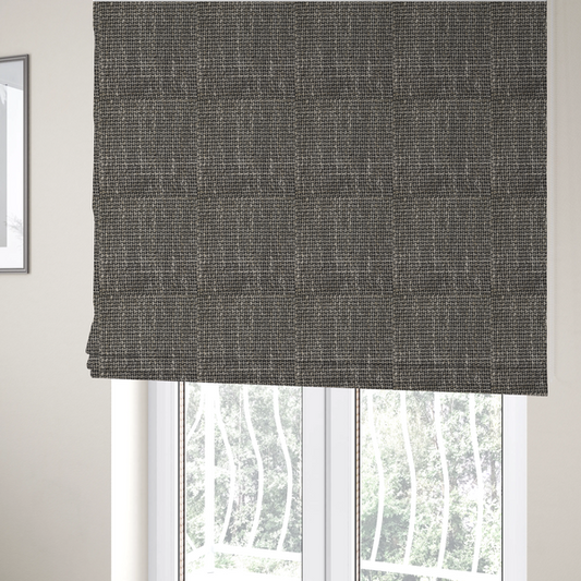 Alabama Durable Woven Hopsack Upholstery Fabric Grey Colour CTR-1976 - Roman Blinds