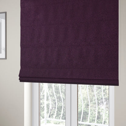 Muscat Plain Velvet Material Purple Colour Upholstery Fabric CTR-1990 - Roman Blinds