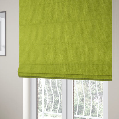 Muscat Plain Velvet Material Lime Green Colour Upholstery Fabric CTR-1995 - Roman Blinds