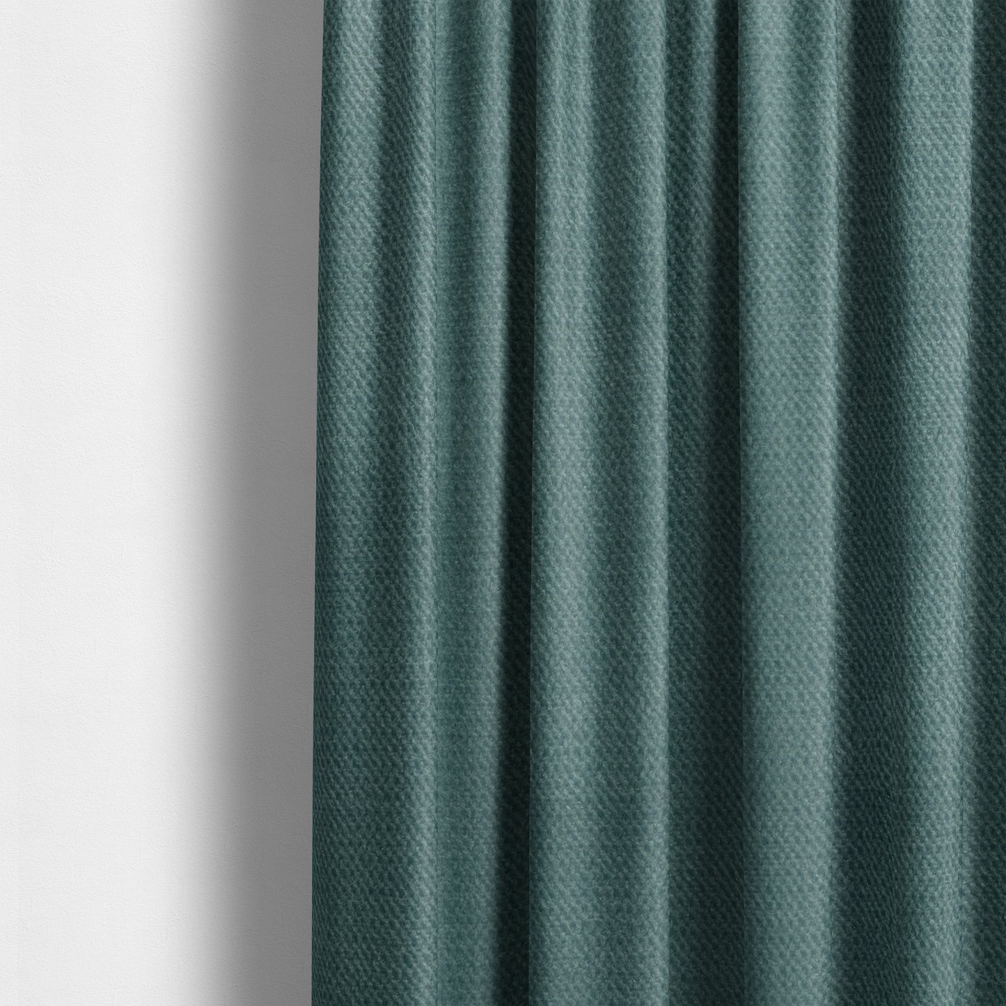 Muscat Plain Velvet Material Teal Blue Colour Upholstery Fabric CTR-2000 - Made To Measure Curtains