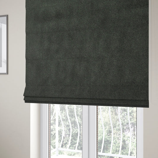 Muscat Plain Velvet Material Shadow Grey Colour Upholstery Fabric CTR-2009 - Roman Blinds