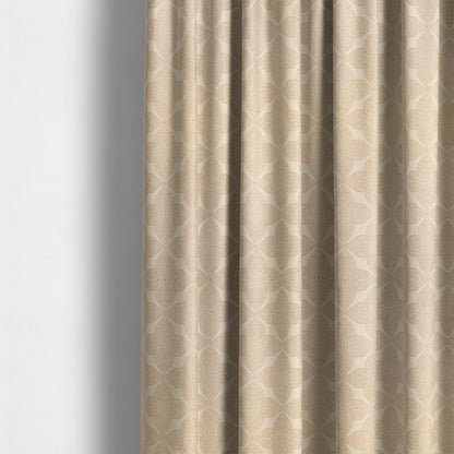 Zenith Collection In Smooth Chenille Finish Brown Colour Medallion Pattern Upholstery Fabric CTR-201 - Made To Measure Curtains