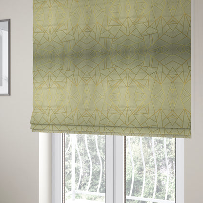 Zurich Silver Geometric Patterned Upholstery Fabric CTR-2014 - Roman Blinds