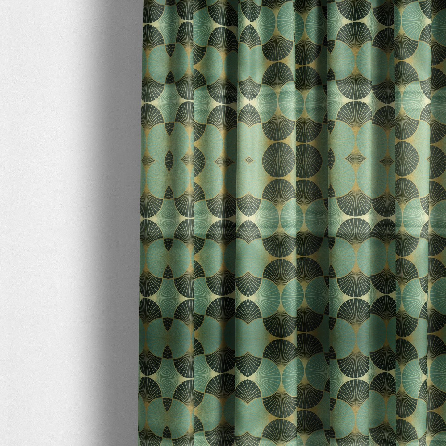 Zurich Mint Green Geometric Patterned Upholstery Fabric CTR-2017 - Made To Measure Curtains