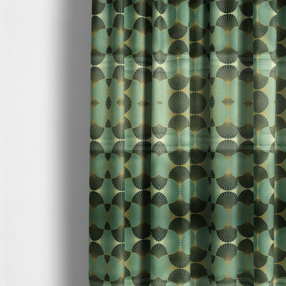 Zurich Mint Green Geometric Patterned Upholstery Fabric CTR-2017 - Made To Measure Curtains