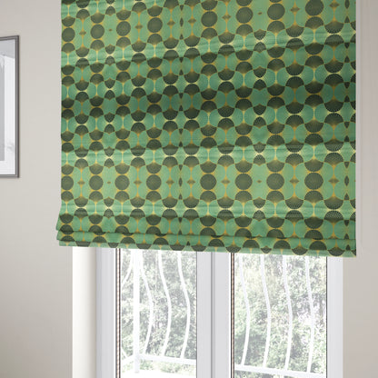 Zurich Mint Green Geometric Patterned Upholstery Fabric CTR-2017 - Roman Blinds