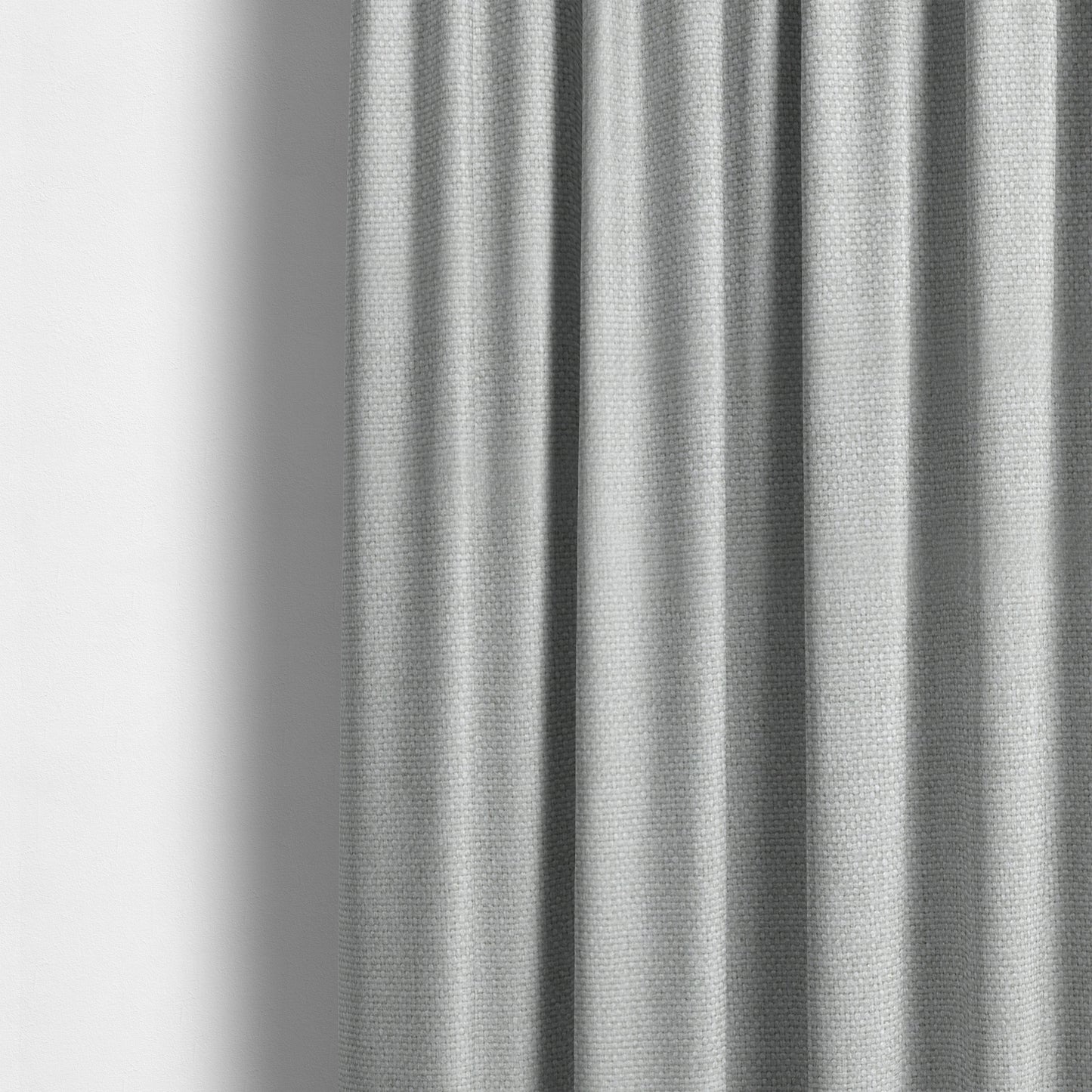 Halsham Soft Textured White Silver Colour Upholstery Fabric CTR-2030 - Made To Measure Curtains