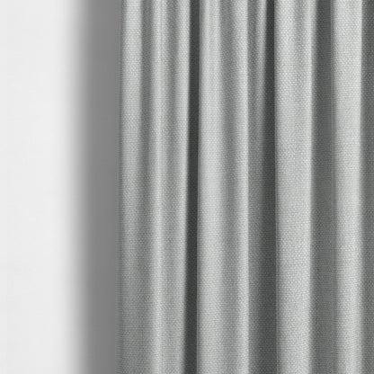 Halsham Soft Textured White Silver Colour Upholstery Fabric CTR-2030 - Made To Measure Curtains