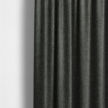 Halsham Soft Textured Black Colour Upholstery Fabric CTR-2033 - Made To Measure Curtains