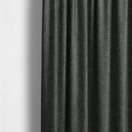 Halsham Soft Textured Black Colour Upholstery Fabric CTR-2033 - Made To Measure Curtains