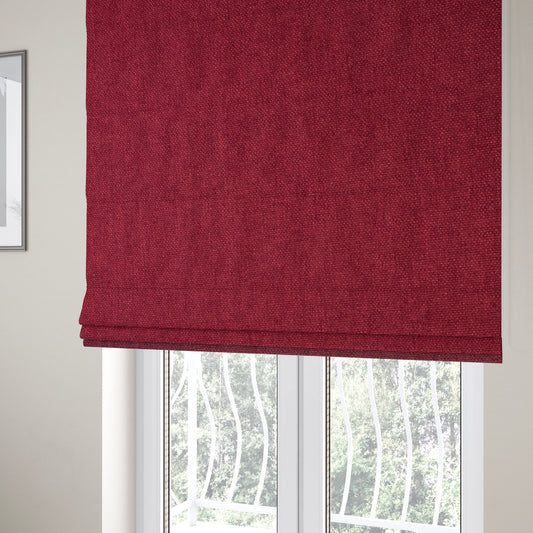 Halsham Soft Textured Red Colour Upholstery Fabric CTR-2034 - Roman Blinds