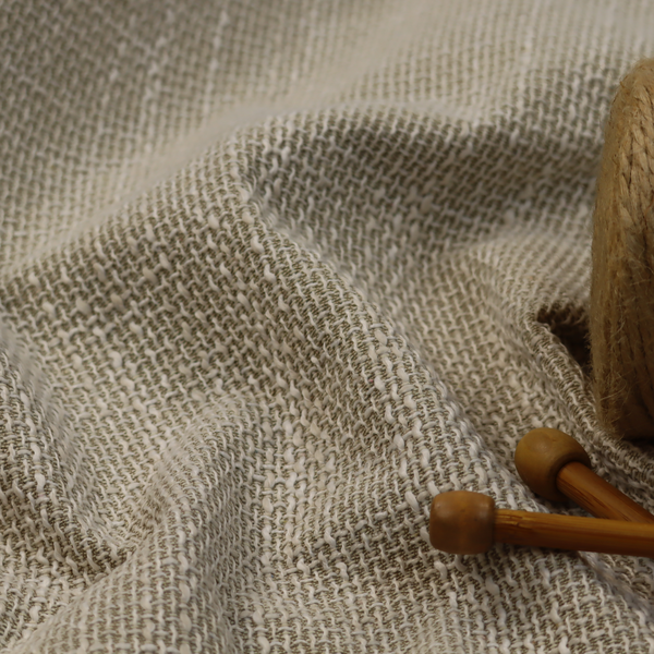 Alabama Durable Woven Hopsack Upholstery Fabric Beige Colour CTR-2036 - Handmade Cushions