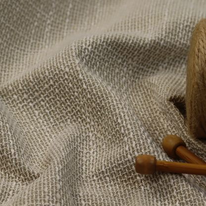 Alabama Durable Woven Hopsack Upholstery Fabric Beige Colour CTR-2036 - Handmade Cushions