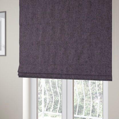 Halsham Soft Textured Purple Colour Upholstery Fabric CTR-2036 - Roman Blinds