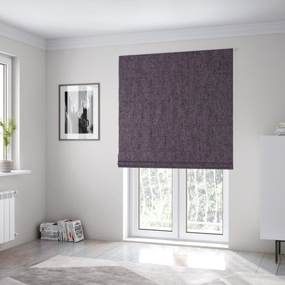 Halsham Soft Textured Purple Colour Upholstery Fabric CTR-2036 - Roman Blinds