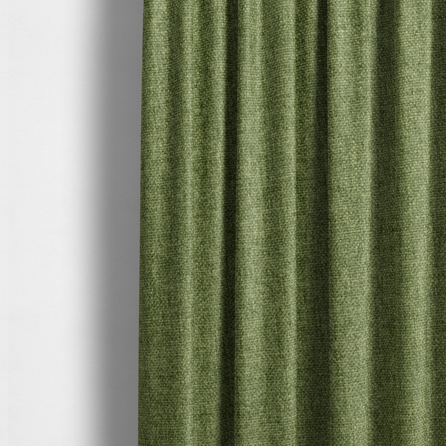 Halsham Soft Textured Green Colour Upholstery Fabric CTR-2038 - Made To Measure Curtains