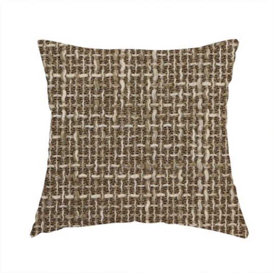 Alabama Durable Woven Hopsack Upholstery Fabric Light Brown Colour CTR-2056 - Handmade Cushions